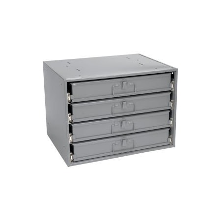 Durham Mfg Durham Steel Compartment Box Rack Heavy Duty Bearing 20 x 15-3/4 x 15 with 4 of 16-Compartment Boxes 493506